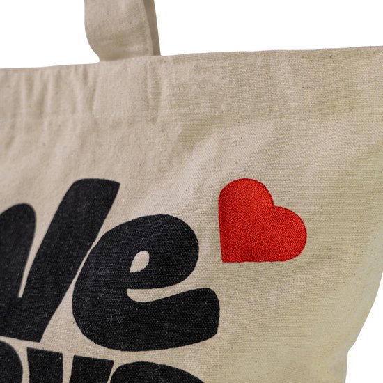 Sac en Katoen recyclé durable - Sac shopping à longues anses - Cadeau original