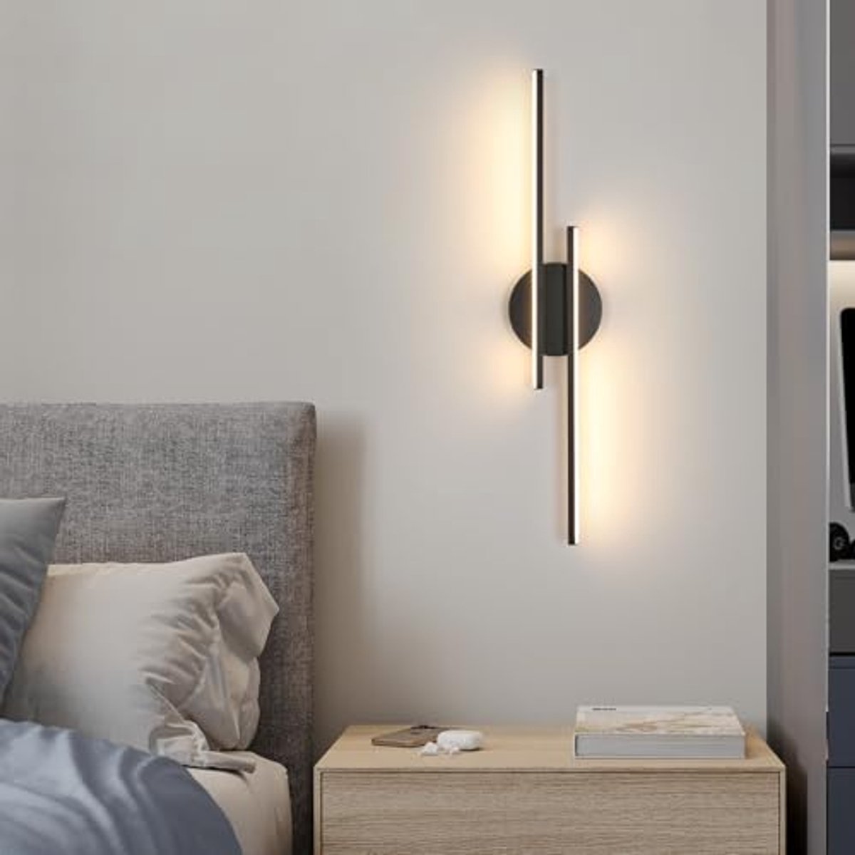 24W LED Wandlamp Warm Wit 3000K - Moderne Acryl en Metaal Wandverlichting voor Slaapkamer, Woonkamer, Hal en Kantoor