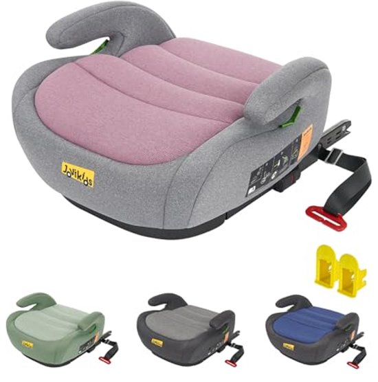 I-Size Stoelverhoger Autostoel voor Kinderen 6-12 Jaar met ISOFIX en Riemhaak