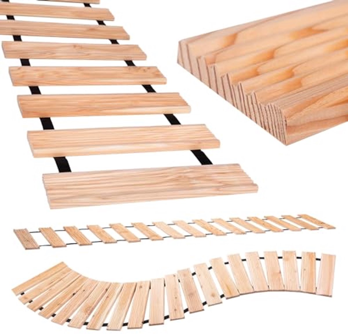 Houten tuinrolpad in diverse maten - 250 cm lang en variabele breedtes