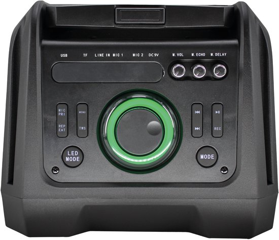 N-GEAR THE FLASH 1540 - Karaoke Speaker - 15" Woofer - Bluetooth - LED Lichtshow - Incl. Draadloze Microfoons — afbeelding 4