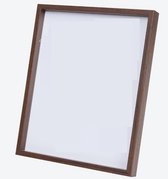 Cadre photo en forme de boîte avec Glas véritable | Format photo 21x30 cm (A4) | 2,5 cm de profondeur | Cadre d'affiche | Cadre photo A4 | Cadre photo 3D | Marron