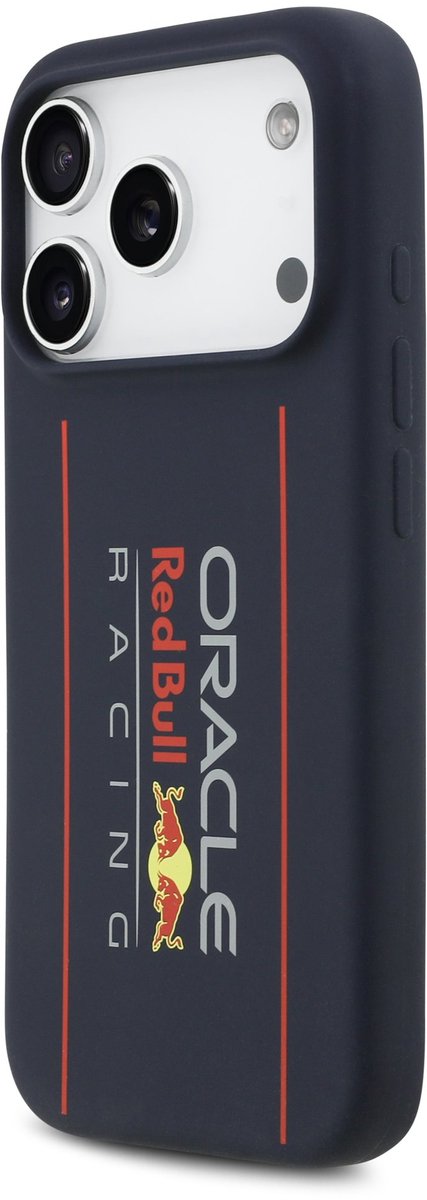 Red Bull Siliconen Hoesje Geschikt voor iPhone 17 Pro Max - Navy - MagSafe Compatibel - Vertical Logo Design - Schokbestendig van Merkloos — afbeelding 3