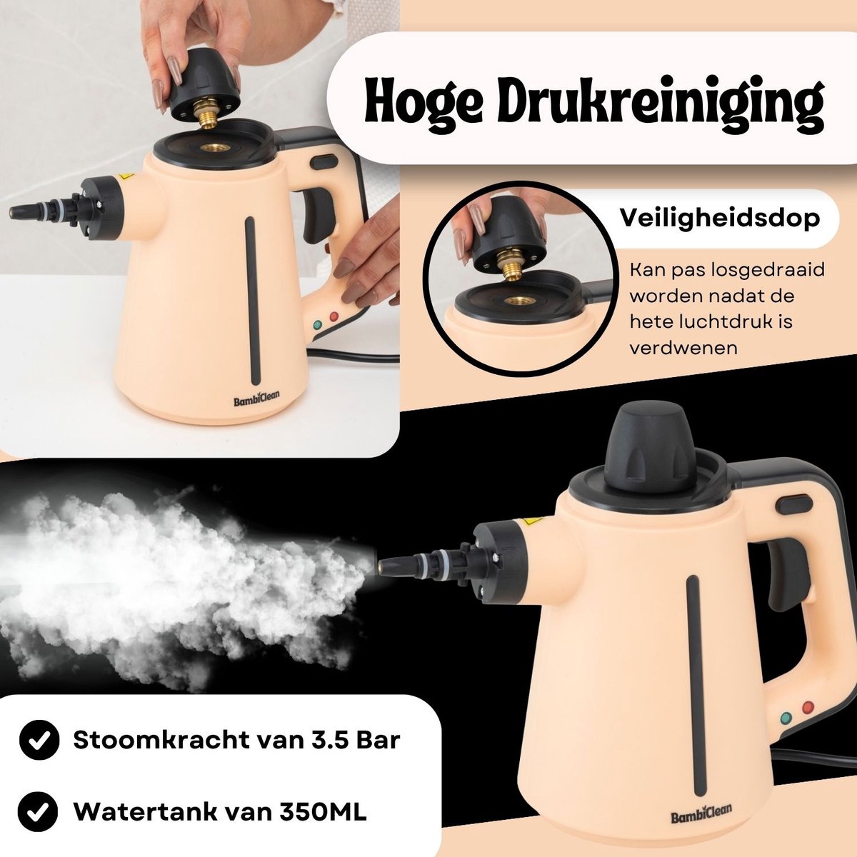 BambiClean SteamBuddy Stoomreiniger 15-in-1 thumbnail 5