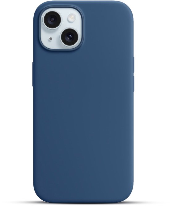 Coque en silicone Solidenz Blue iPhone 14 et iPhone 13 avec MagSafe - Bleu marine