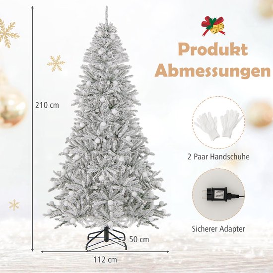 Excellent Trees® Rova Witte Kerstboom 180 Cm Met Sneeuw En Led Verlichting