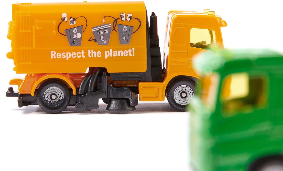 SIKU Veegmachine en vuilniswagen modelvoertuigset thumbnail 3