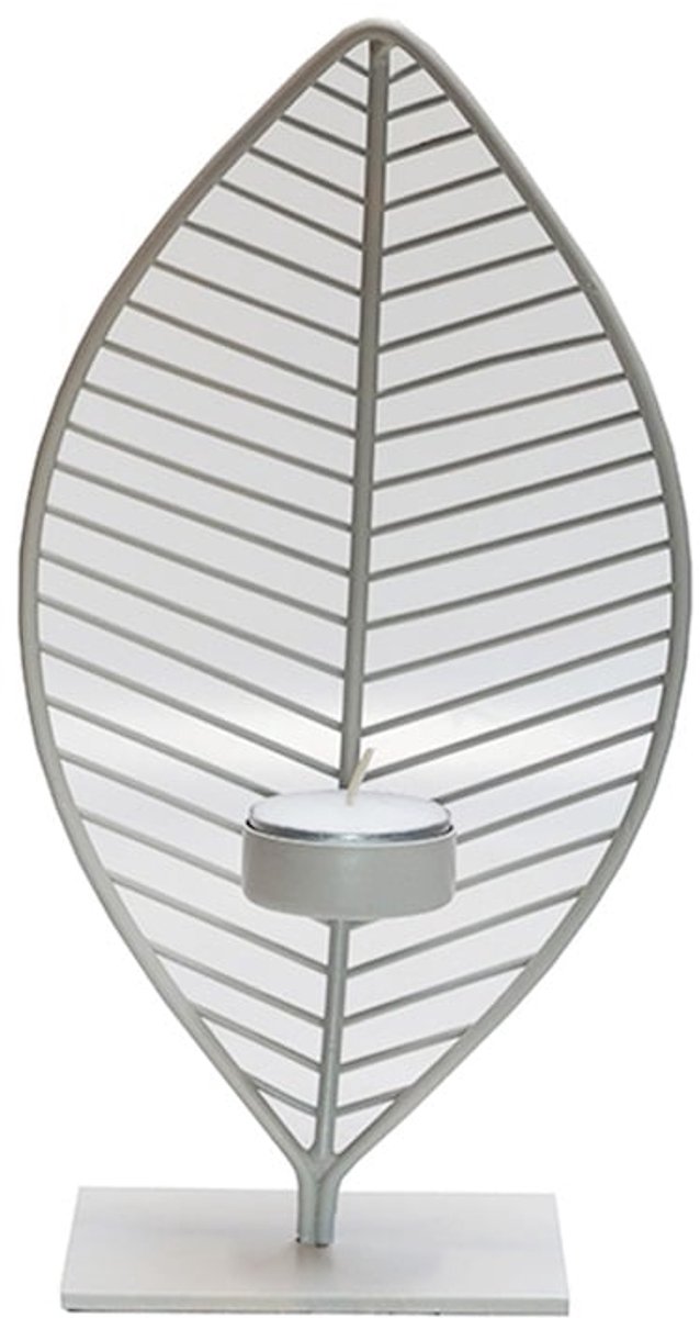 Vase The World Waxinelichtjeshouder Minas | Medium | Ivory - offwhite | L18 x B7 x H34 cm