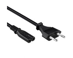 Euro naar C7 apparaatsnoer - 0.3 meter - Zwart - Allteq