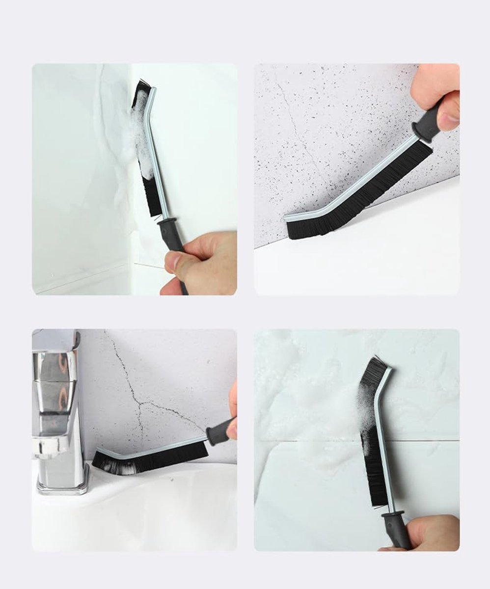 Multifunctionele 6-delige Spleetreinigingsborstel Set voor Badkamer, Keuken en Auto