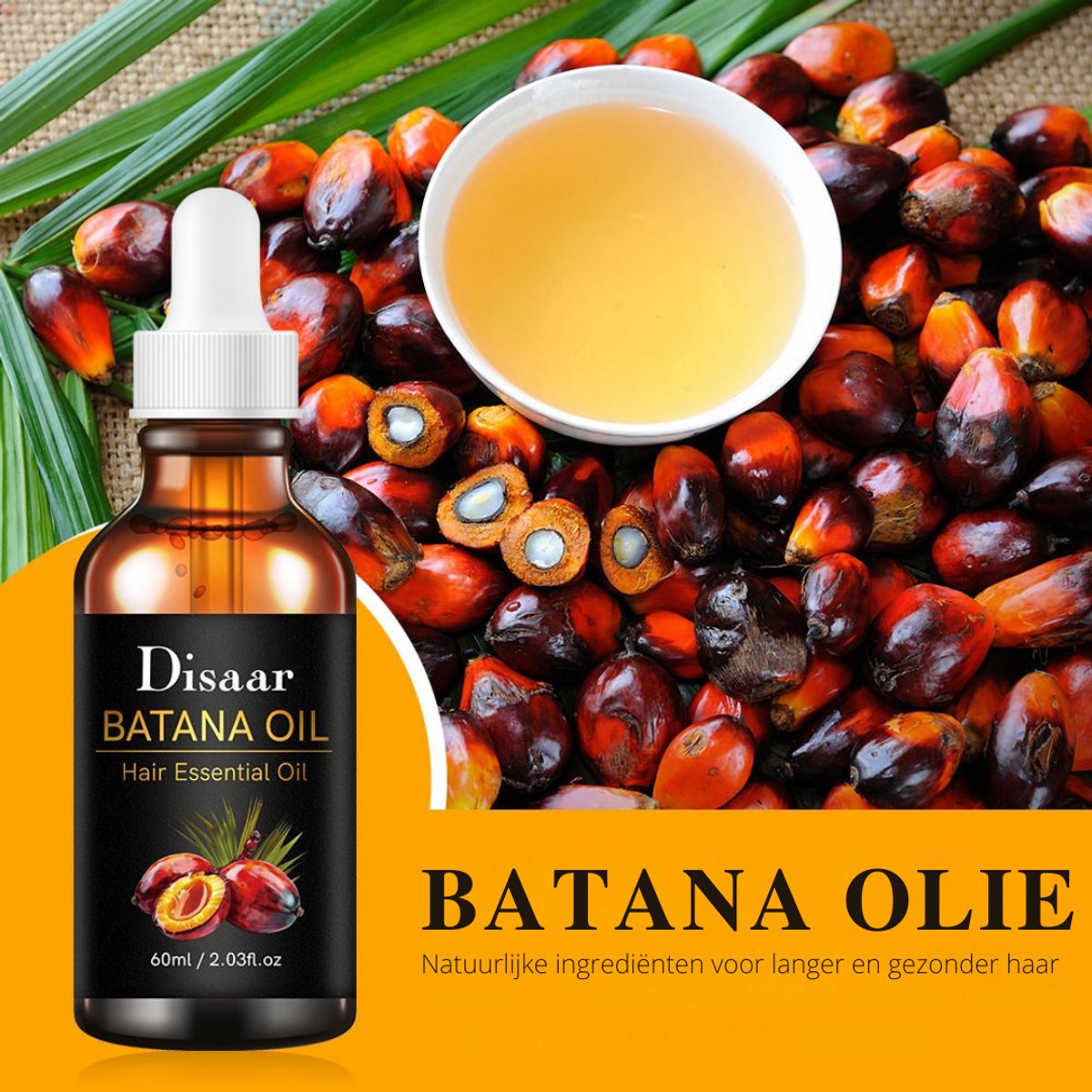 100% Pure Batana Olie met Rozemarijnolie voor extra kracht en glans - Dr. Sebi - Batana Oil - Haarolie - Haargroei - Hair Oil - Scalp - Hoofdhuid - Schilfers