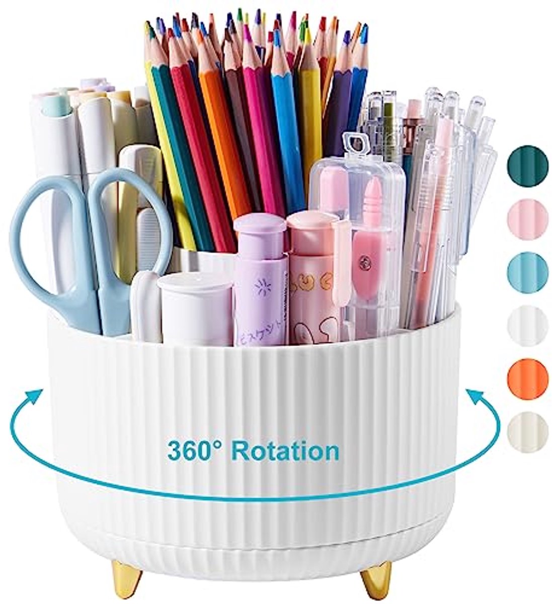 360 Graden Draaibare Bureau-Organizer - Pennenhouder en Make-Up Organizer