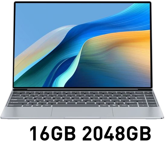 Laptop 14 inch FHD – Intel Pentium N3700 – 16GB RAM – 2TB SSD – Windows 11 Pro – Ultraslank Notebook - Merkloos - Hoofdafbeelding