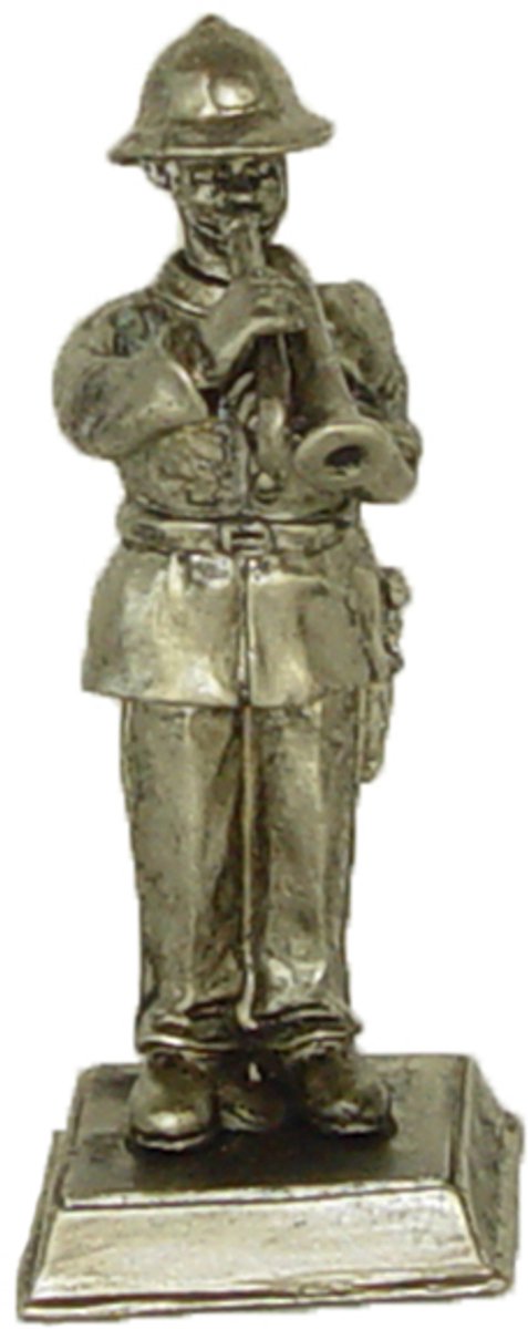 PIA Soft Toys - Ridder trompet beeldje - tin - 7,5 cm