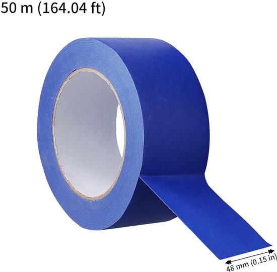 Qrity 2 Rollen Afplakband Schilderen, 24 mm x 50 m Masking Tape, Schilderstape, Maskeertape, voor Schilderwerk, Renovaties, Knutselwerk, Rood