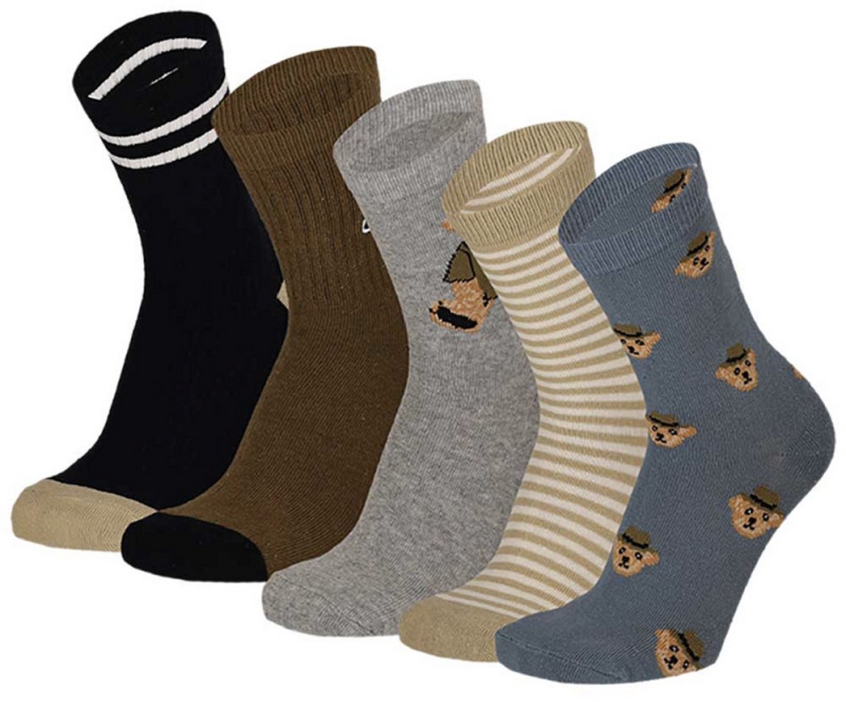 Apollo - Sokken - Beertjes - 5-pack - Blauw - Maat 27/30