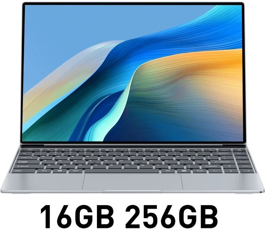Laptop 14 inch FHD – Intel Quad Core – 16 GB RAM – 256 GB SSD – Windows 11 Pro – Ultraslank Notebook voor Kantoor en Studie - Merkloos - Hoofdafbeelding