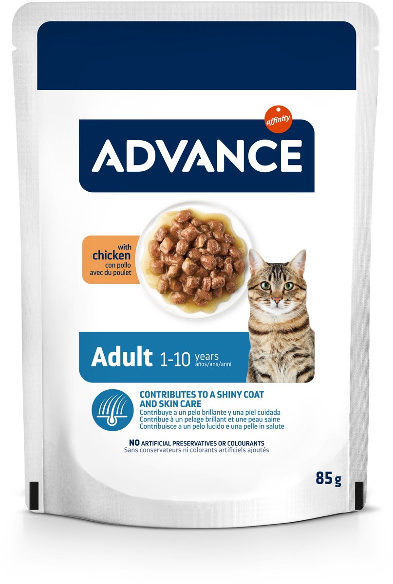 Advance Advance Kattenvoer - Kip 12x85gr - Spijsvertering Ondersteuning, Gezonde Huid en Vacht