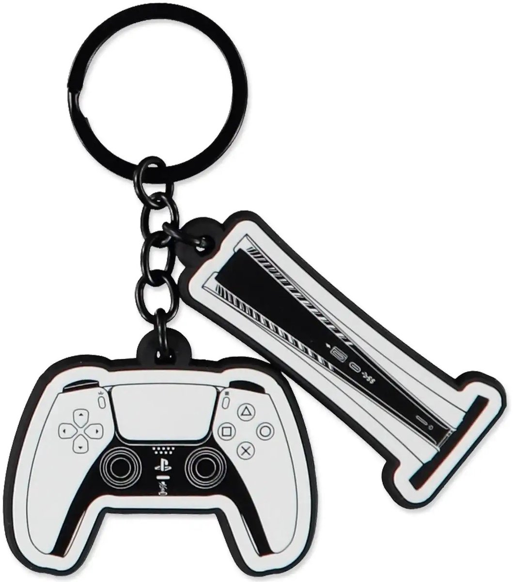PlayStation - Rubber Sleutelhanger - Grijs/Zwart