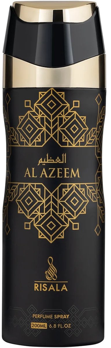 Risala Al Azeem 200ml Perfume Deodorant Spray – Long Lasting Arabic Fragrance from Dubai – Oriental Woody Scent for Men