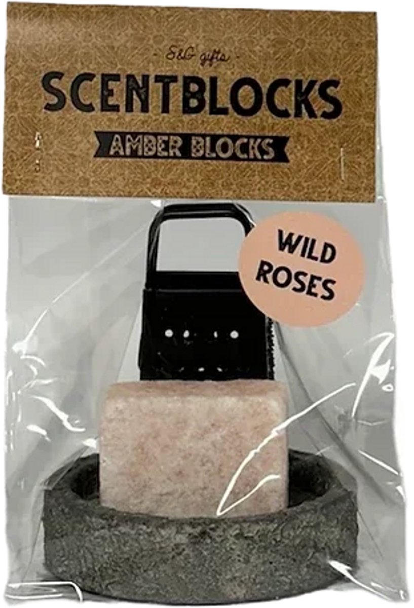 Amberblok Cadeauset Wild Roses - Geurzakje