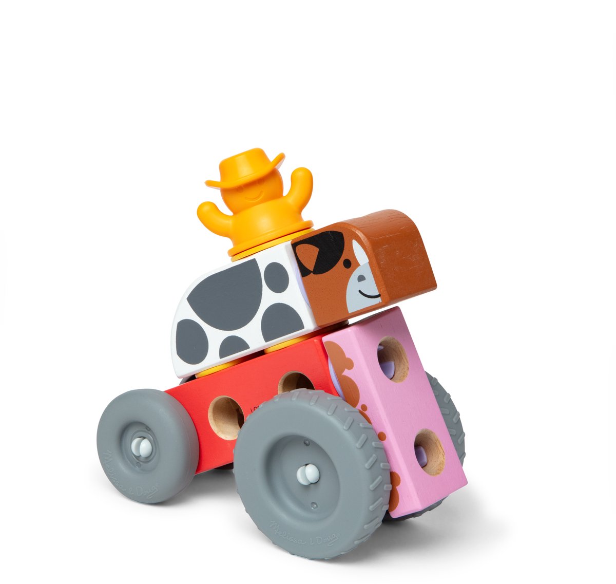 Melissa & Doug – Blockables™ Boerderij speelset – met draagbare bewaardoos — afbeelding 4