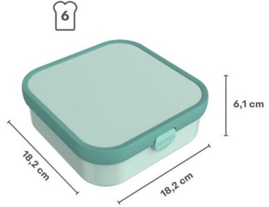 Mepal Bento Lunch Box Grand Campus Little Dutch - 2x 200 + 1250 ml - Comprend 2 boîtes à bento amovibles et étanches et une fourchette - Forest Friends