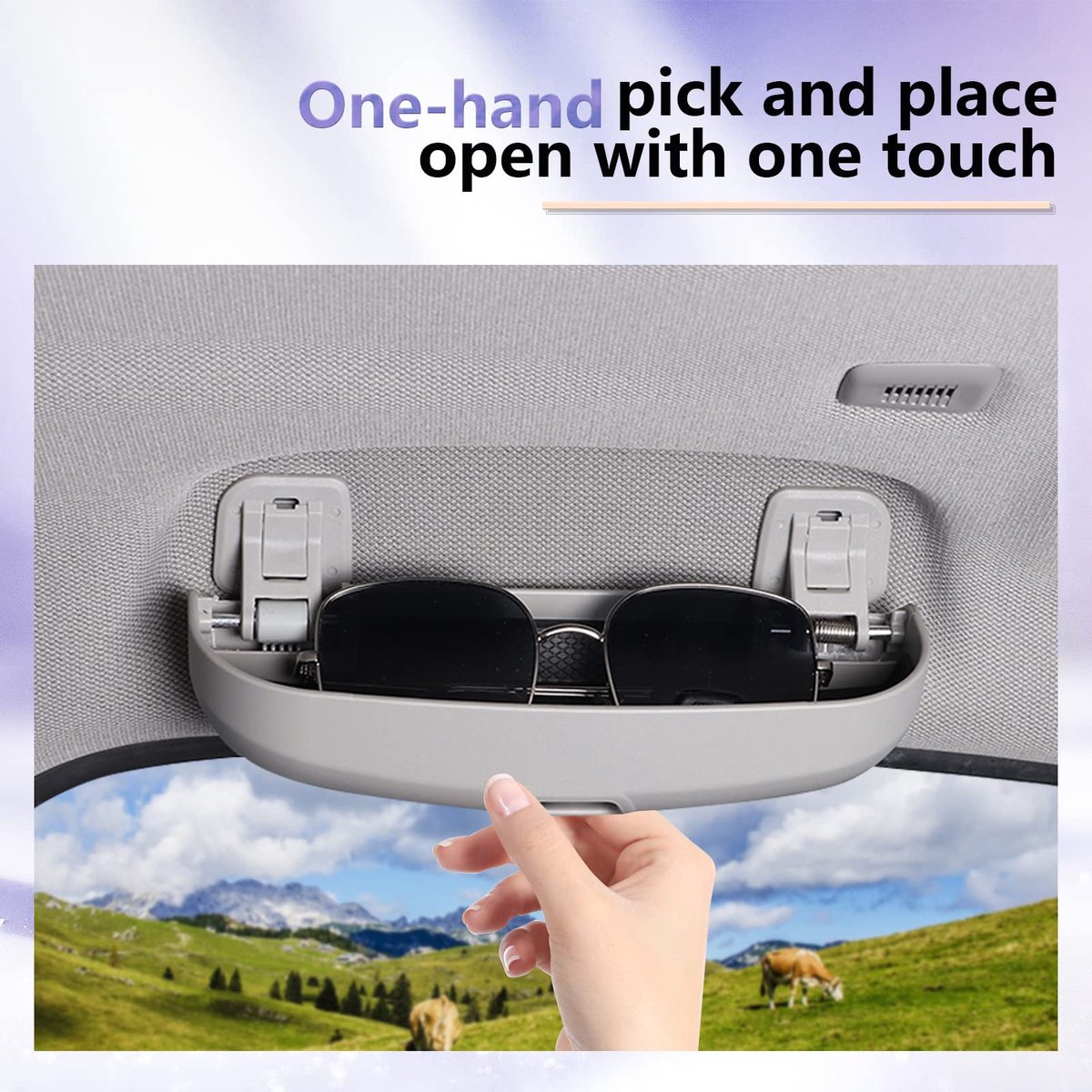 SKTU Zonnebrilhouder voor BMW 1/3/5/7, brillenkoker, auto-interieur, beige