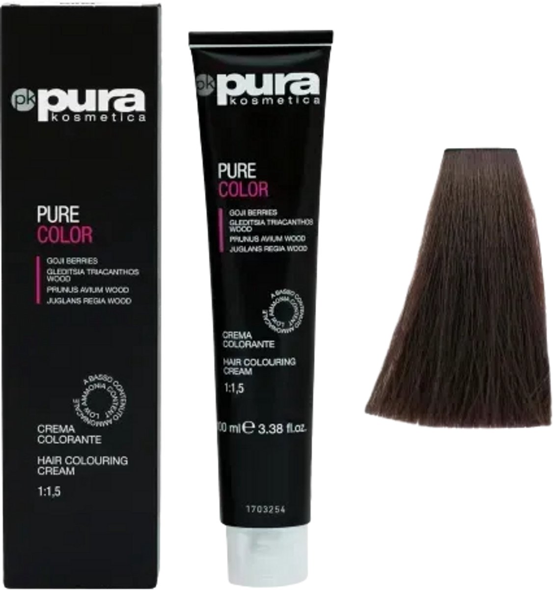 Pura Kosmetica 0101 Pure Color kleurstof 100 ml 5/0 Lichtbruin