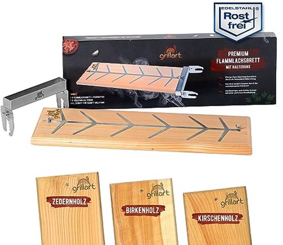 Einfeben 2 x rookplank, zalmplank, cederhouten plank met stabiele