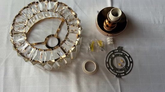 Seruno X Kristallen plafondlamp, modern plafond, zwart, E27