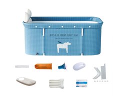 Opvouwbare badkuip voor volwassenen en kinderen - Draagbare vrijstaande badkuip voor warmwater- en ijsbad - 120x55x50cm