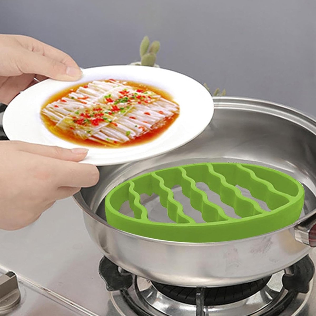 Braadrooster siliconen bakrooster duurzaam ovenrooster keukengrill hittebestendig | luchtfriteuse rooster voor snelkookpan hittebestendige houder