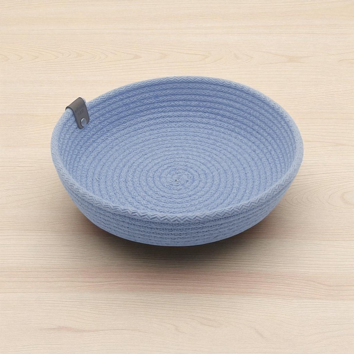 Hobbygaren – Handgemaakte Opbergmand Ø29 cm | Lichtblauw| Grote Katoenen Boho Mand / Woonmand | ca. 6L Inhoud