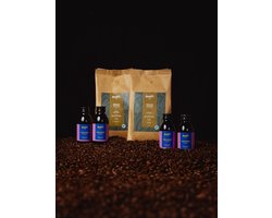 Georgie's Viva Colombia Mini - Proefpakket Koffiebonen en Cold Brew Koffie Proefpakket - 2x500g Colombia Koffiebonen (1kg Koffiebonen) & 4x125ml (4 stuks Cold Brew Koffie) - 100% Arabica - Fruitig & Nootachtig - Mix van Cold Drip Koffie & Koffiebonen