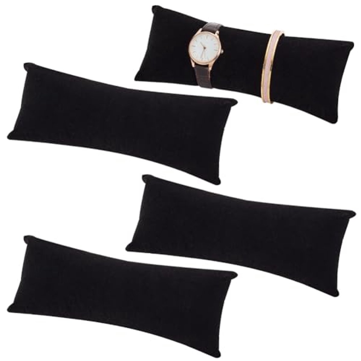 Lange Fluwelen Display Kussen voor Horloge en Armband - Perfect voor Vaderdag en Kleine Bedrijven