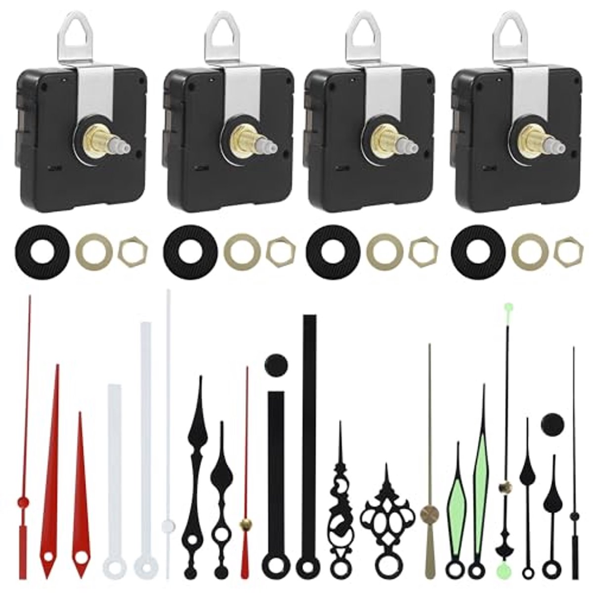 Uurwerk voor Wandklokken met 7 Wijzers - Montage Voor DIY Klocken 13-16-20-22 mm