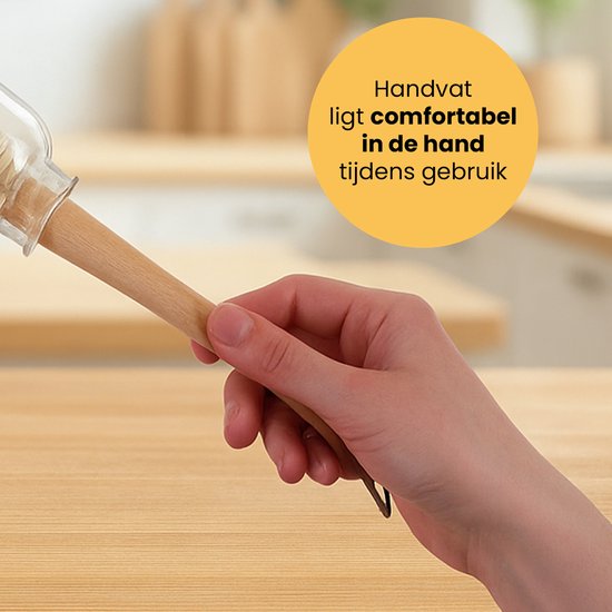 Ecologische flessen borstel - Flessenborstel eco- Flessenreiniger- Flessenrager-Handig in gebruik en anti bacterieel van Ecodis — afbeelding 4
