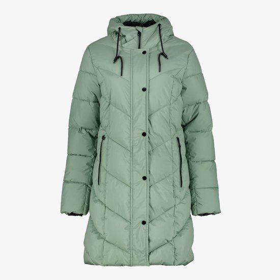 TwoDay gewatteerde dames winterjas groen - Maat 3XL - Met capuchon - Ritssluiting