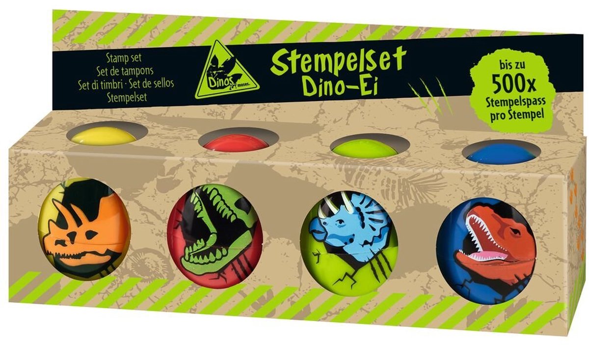 Moses Dino stempelset eieren 4 kleuren