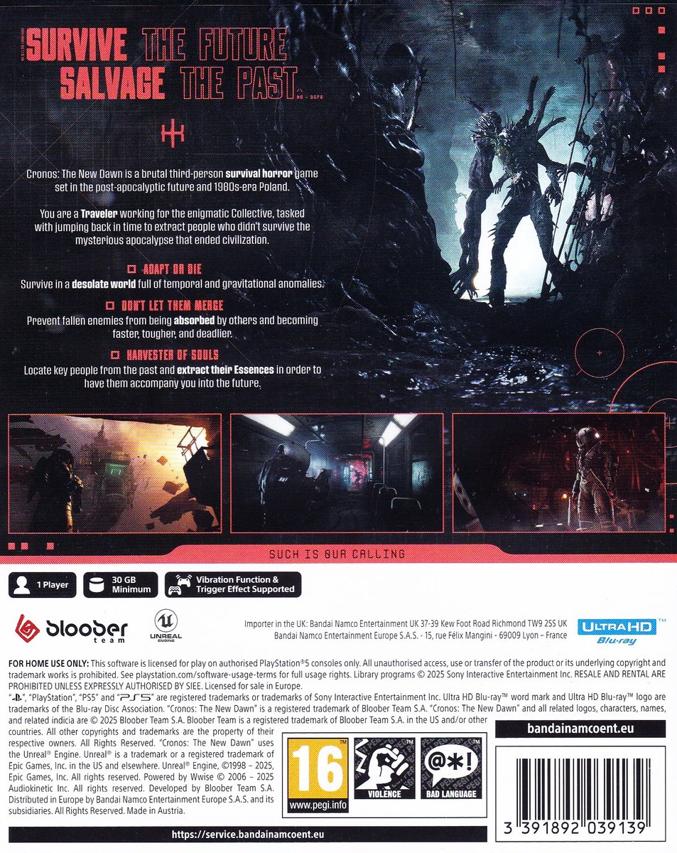 Cronos: The New Dawn - PS5 - Neuf - Version UK (Multi-langues : EN/FR/DE/ES/IT)