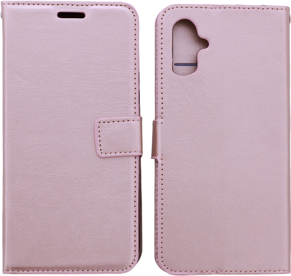Bookcase Geschikt voor: Samsung Galaxy A07 - Rosegoud- portemonnee hoesje - ZT Accessoires