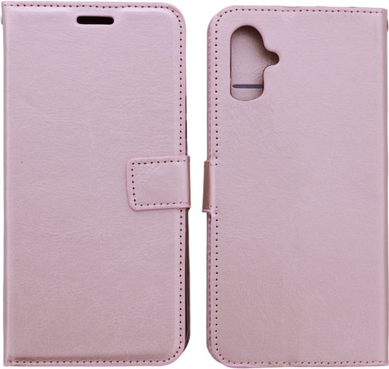 Bookcase Geschikt voor: Samsung Galaxy A07 - Rosegoud- portemonnee hoesje - ZT Accessoires