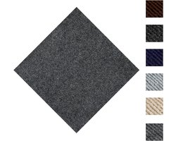 Zelfklevend Tapijt Vierkant - Donkergrijs - 30x30 cm - Set van 10 Stuks - Vilt Tegels voor Vloer - Snel te Leggen - Voor Slaapkamer, Kantoor of Huiskamer