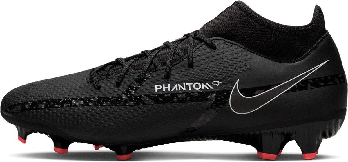 Zwarte Nike Phantom GT2 Academy voetbalschoenen voor heren, maat 44, zonder doosdeksel.