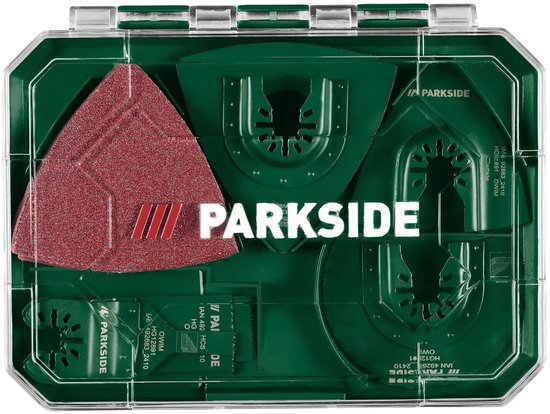 PARKSIDE Toebehoren multitool 24 delig - Toepassing: Hout, metaal, mortel, tegellijm, verf, siliconen
