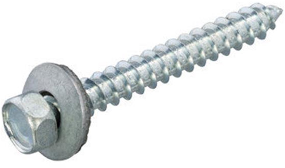 Dak & Gevel - Montageschroef voor hout - 6,5 x 38mm - Verzinkt - Voldraad (100 stuks)