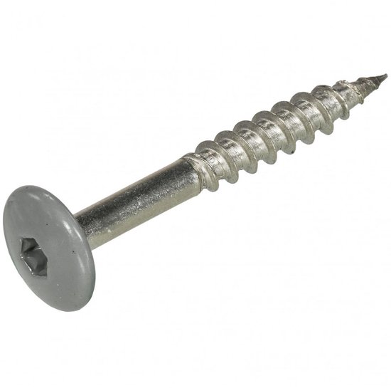 Vis HPL 4,8 x 25 gris poussière RAL7037 inox A2 TX20 (100) - Torx inox A2