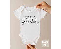 Ohana Advent® First Grandbaby – Baby Romper met tekst – Newborn Maat 50 – 0-1 Maand – Jullie Worden Opa en Oma – Verrassing & Kraamcadeau – 100% Katoen – 260gsm Premium katoen