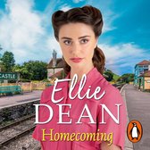 Boekcover met een vrouw in een roze jurk, met de tekst 'Ellie DEAN Homecoming'.